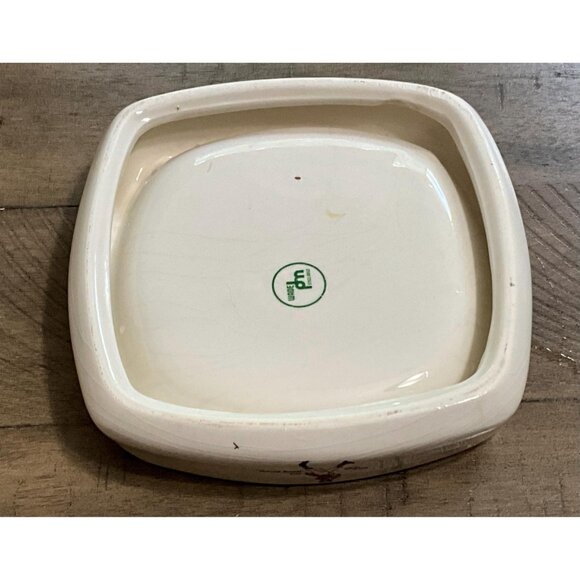 Johnnie Walker Ashtray Gold Trim Red & White Born 1820 Still Going Strong - Picture 7 of 7